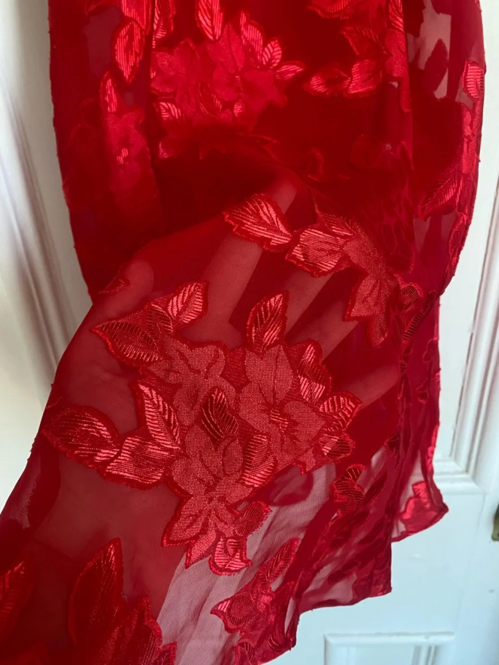 Vintage Red Floral Slip Dress - Women Intimates & Sleepwear - Picture 2 of 9